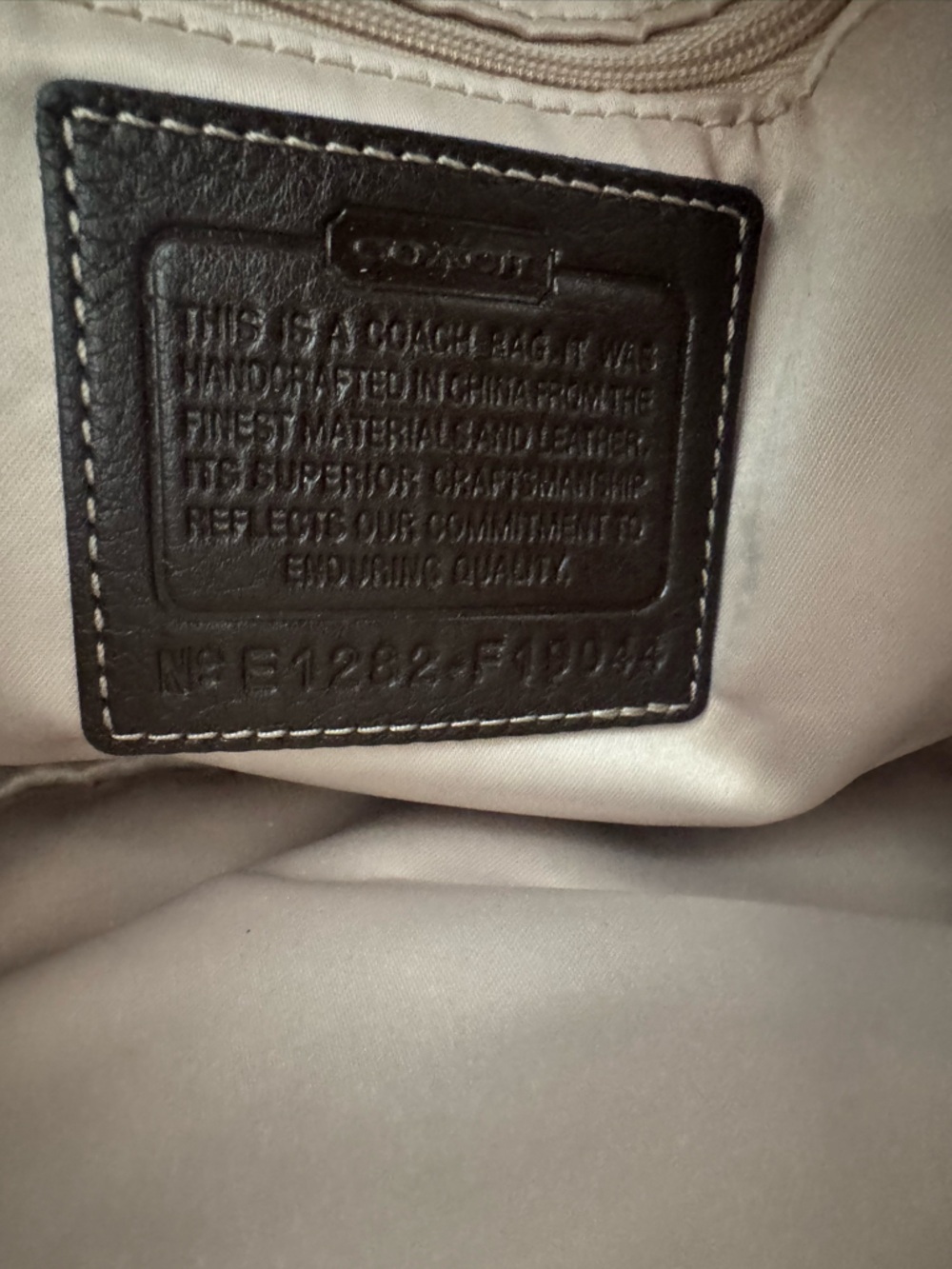 Coach Penelope Soft Pebbled Leather Carryall Satchel Bag Brown F19044 Vintage - Picture 10 of 13